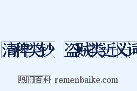 清稗类钞·盗贼类近义词是什么意思的图片